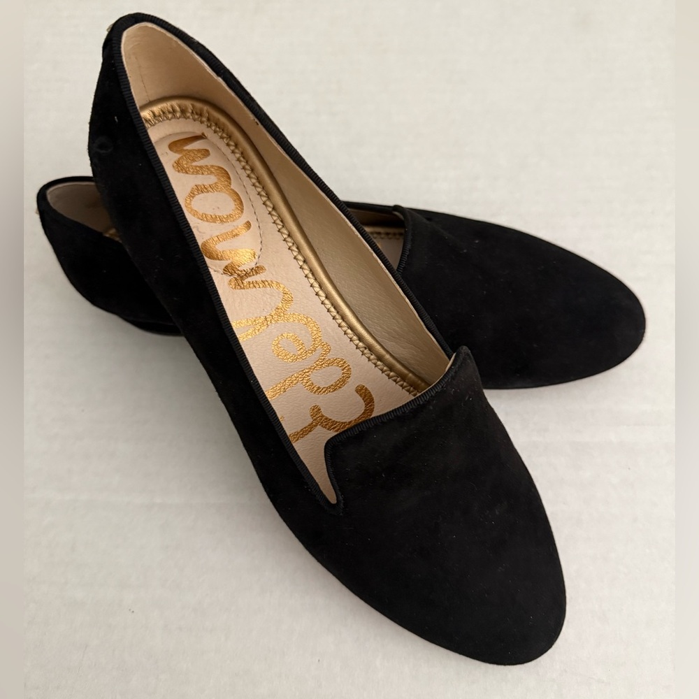 Sam Edelman Jordy Black Suede Loafers 7.5M